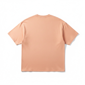 เสื้อยืดโอเวอร์ไซส์ทรงหลวมพรีเมียม ผ้าคอตตอนหนา แต่งด้านหน้าด้วยการถัก สไตล์สตรีทแวร์ ปรับแต่งได้ ไหล่ตก ลายพิมพ์ - Product Image 1