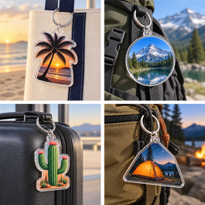 Custom Acrylic Ocean <b>Keychain</b> <b>Personalized</b> Beach Logo Souvenir for Tourist Shops and Resorts - Product Image 3