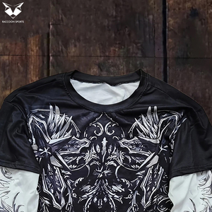 เสื้อยืดแขนยาวสองชั้น สีดำขาว ขายดีที่สุด คุณภาพดีเยี่ยมจากซัพพลายเออร์ชั้นนำ เนื้อผ้านุ่มสุดๆ สินค้ามาใหม่ - Product Image 3