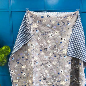 Summer Double Dohar Cotton <b>Bed</b> Blanket Dohar Handmade Floral Print Dohar Cotton Soft Printed Double Blanket <b>Comfortable</b> Bedding - Product Image 1