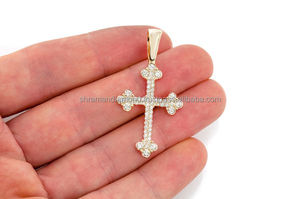 Christian Religious Fine Jewelry Trendy Hip hop 10K <b>Solid</b> <b>Gold</b> Moissanite Diamond <b>Pendant</b> Custom Bling iced Jesus Cross Necklace - Product Image 6