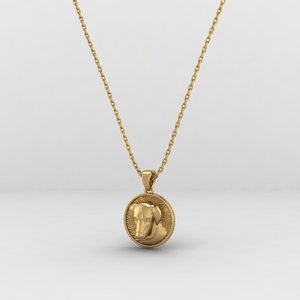 Colgante de oro de 18k y plata 925 con baño de rodio, diseño de mano de diseñador con espejo roto y ojos llorosos, joyería fina para hombre - Product Image 5