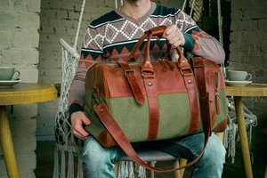 2026 Newest Arrival <b>Leather</b> <b>Duffle</b> <b>Bag</b> Top Handle Buckle Zipper Closure Capacity Travel Daypack <b>Leather</b> <b>Duffle</b> <b>Bag</b> Unisex - Product Image 3
