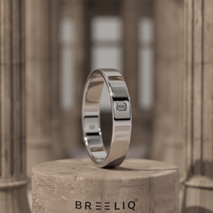 14K Solid Gold Lab Grown Diamond Baguette Ring Minimal Flat Band Elegant <b>Wedding</b> Band Unisex Fine Jewelry - Product Image 1