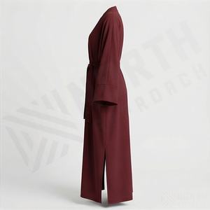 Abaya de luxe pour femme, foulard islamique, ligne de mode, haute qualité, vêtements de fête musulmans, polyester, imprimé, tenue modeste - Product Image 3