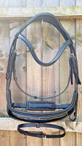 2026 Brida Hackamore de Cuero Inglés de Alto Rendimiento Sin Bocado, con Almohadilla de Mejilla Única y Correa Ajustable para un Control Suave en Caballos - Product Image 5