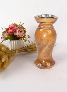 Quemador de Bakhoor Decorativo de Madera de Mango con Copa de Metal, Accesorio de Fragancia Árabe de Lujo para el Hogar - Product Image 1