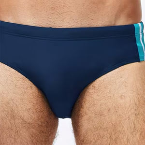 Short de bain pour homme de haute qualité, bleu marine, séchage rapide, tissu polyester respirant et écologique, taille élastique - Product Image 5