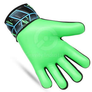 Latest Design High Quality Leather Goalkeeper Gloves Non-Slip Breathable Adjustable Wrist <b>Strap</b> Low MOQ - Product Image 4