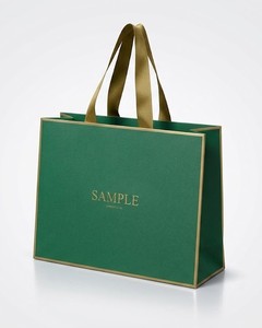 Luxury <b>White</b> Gusseted Rectangle <b>Paper</b> Bag Twisted Handles Recyclable Art <b>Paper</b> Offset Printing Reusable Business Promotion - Product Image 2