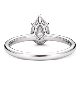 Bague de fiançailles en diamant de laboratoire taille poire de qualité supérieure, certifiée IGI, en or blanc massif 14 carats, solitaire de forme poire, bague de mode en gros - Product Image 2