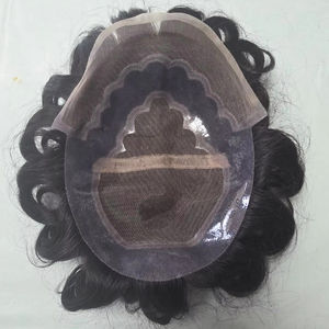 Peluca de Cabello Humano Virgen Taz Hair BD, Estilo Bollywood, Prótesis Capilar Suave de Cabello Indio para Hombres, Toupee Remy - Product Image 1