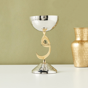 Juego de tazones de metal para postres y helados con caligrafía árabe de lujo, dorado y plateado, pulido a mano, vajilla para bodas, catering y hoteles. - Product Image 5
