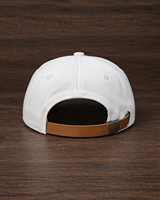 Casquette de sport unisexe à 5 panneaux avec sangle en cuir, tissu sergé 100% coton, style décontracté