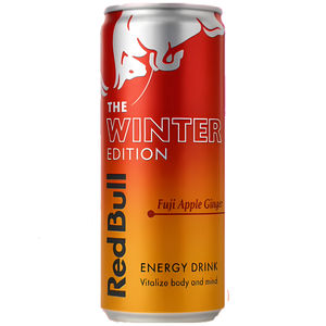Red Bull Édition Hiver Pomme Fuji et Gingembre 24x250ml Canettes Contient Niacine, Acide Pantothénique, Vitamines B6 et B12 pour l'Énergie - Product Image 2