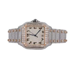 Reloj de Diamantes de la Mejor Calidad de Exportación India para Hombre, Reloj de Diamantes Mossanite Vvs1 Color DEF de Fabricante Indio - Product Image 1
