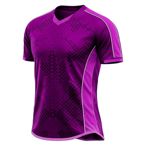 Camiseta de Fútbol Sublimada con Cuello en V para Hombre, Manga Corta, Absorbe la Humedad, 100% Poliéster, Cierre con Hebilla en T, Corte Regular - Product Image 6