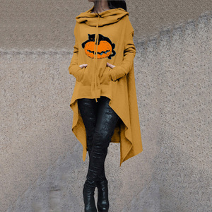 Women's Hooded Sweatshirt White <b>Horses</b> Sunset Print Full Sleeve Knitted Autumn Casual Wear Breathable 100% Polyester - Product Image 4