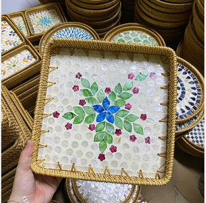 ถาดหวายรักษ์โลกสำหรับตกแต่งโต๊ะกาแฟ จัดระเบียบ และเก็บของอย่างมีสไตล์ในบ้าน - Product Image 2