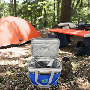 Custom Leather Insulated Lunch Box Cooler Bag for Camping Picnic and Travel Golden Supplier OEM Beer Cans Pack Food Storage - Product Image 3