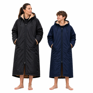 Custom Waterproof Changing Robe Sherpa Lined <b>Surf</b> Dry Robe OEM Private Label Supplier - Product Image 1