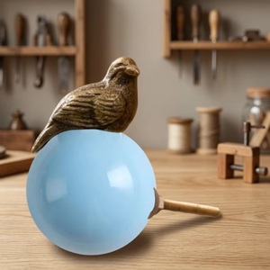 Resin Bird Perched Cabinet Knob Novelty Shape <b>Rustic</b> Design Workshop Handle - Product Image 1