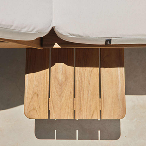 Tumbona de Madera de Teca con Respaldo Ajustable y Diseño Moderno para Decoración de Muebles de Hotel - Product Image 6