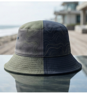 Bucket Hat Color Blocking Embroidered Logo Unisex Casual Spring Summer Beach Style Adult Canvas Polyester Waterproof Bucket Hat - Product Image 2