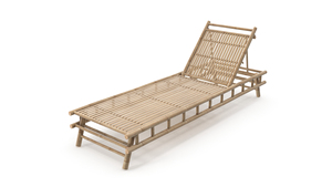 Boho Bamboo <b>Sunbed</b> Relaxing Chair for Outdoor Patio Beach Resort Hotel Decor Bamboo Sun Loungers Beach Chair by KingCraftViet - Product Image 4