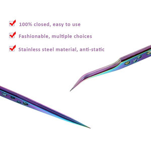 Pince à cils professionnelle personnalisée en acier inoxydable, pince à cils 3D pour extensions de cils, outil de beauté haute précision - Product Image 4