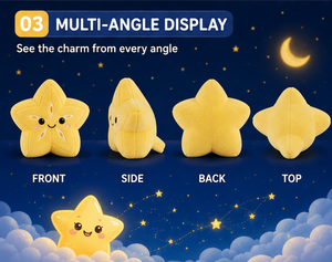 Juguete de Peluche en Forma de Estrella, Almohada de Estrella Kawaii, Cojín de Terciopelo Suave, Regalo para Niños, Decoración de Cuarto Infantil, Muñeco de Peluche Acogedor - Product Image 4