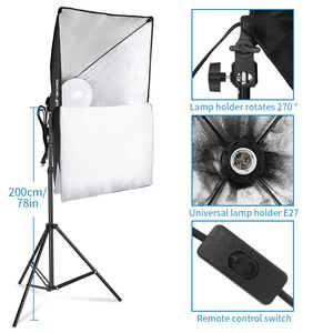 Kshioe Kit di Illuminazione Softbox a Risparmio Energetico 20'' X 27'' con Luminosità Istantanea, Attrezzatura Fotografica da Studio con Attacco E27 5500K - Product Image 6