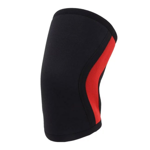 Rodillera Tejida Negra y Roja Transpirable con Protección, Universal, Unisex, para Todas las Estaciones - Product Image 2