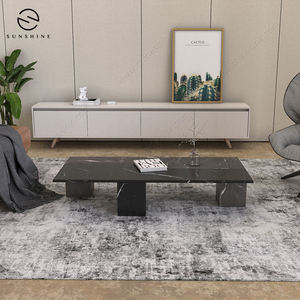 Mesa de Centro Rectangular Minimalista de Mármol con Base de Patas para Sala de Estar, Mueble de Interior con Diseño Duradero - Product Image 4