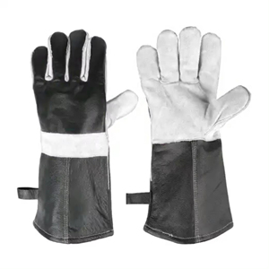 Guantes de Trabajo de Seguridad Industrial de Cuero Vacuno con Palma de Cuero Dividido y Dorso y Puño de Cuero Granulado, para Soldadura TIG - Product Image 2