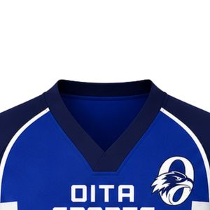 Camiseta de Lacrosse Azul Marino y Blanca para Hombre, Manga Corta, Ligera, Transpirable, Ropa Deportiva para Competencia - Product Image 6