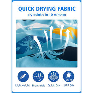 กางเกงชายหาดผู้ชายขายส่ง ผลิตจากโพลีเอสเตอร์ แฟชั่นสำหรับออกกำลังกาย ชุดว่ายน้ำฤดูร้อน พร้อมลายพิมพ์แบบซับลิเมชั่น - Product Image 3