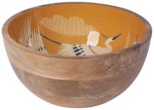 Tazón de Madera Hecho a Mano de Alta Calidad con Estampado Meena para Servir Alimentos, Vajilla, Utensilios de Cocina, Hecho con Madera - Product Image 3