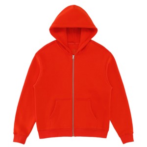 Sweat-shirt à capuche zippé rouge personnalisé pour homme, coupe décontractée, en molleton, vente en gros, vêtements streetwear décontractés, fournisseur en gros B2B USA EURO UK - Product Image 1
