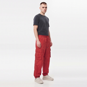 Wholesale <b>Men</b> Embroidered Logo Windbreaker Cargo Pant 100% <b>Nylon</b> Quick Dry Hiking Baggy <b>Joggers</b> <b>Men</b> Rain Wear Waterproof Pants - Product Image 3