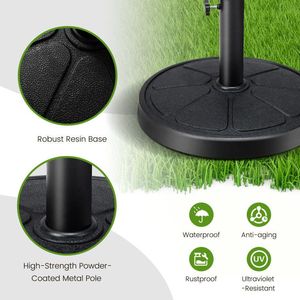 Ombrello rotondo esterno da 18 pollici con ombrelli e basi da giardino da 31 libbre - Product Image 6