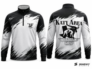 Custom Quarter Zip Breathable Printed Performance Training Top Long Sleeve Moisture Wicking Athletic Sports <b>Pullover</b> Plus Size - Product Image 2