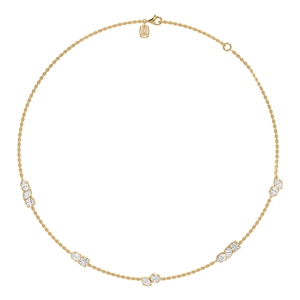 Collier fantaisie en argent sterling 9KT, 10KT, 14KT, 18KT pour femme, avec diamants de laboratoire à taille mixte, bijou haut de gamme pour femme, cadeau - Product Image 4