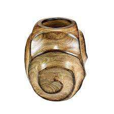 Vase en bois brun au design magnifique, accessoires décoratifs classiques pour la maison, l'hôtel, le restaurant - MULTI CRAFT, léger, 100% naturel - Product Image 6