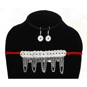 Martasha Designer Islamic Ramadan Special Silverplated UAE <b>Jewellery</b> Special Dubai <b>Jewellery</b> Necklace Earring Set Arabic Jewelry - Product Image 4