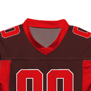 Maillot de football américain personnalisé de haute qualité, manches courtes, respirant, séchage rapide, meilleur prix, faible MOQ - Product Image 6