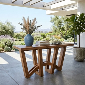 Treedi Console Modern Geometric Solid <b>Wood</b> Hallway <b>Table</b> Elegant Entryway Furniture For <b>Rustic</b> Contemporary Interior Home Design - Product Image 4