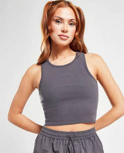 Vêtements de sport actifs haut court en coton personnalisé femmes entraînement Yoga gilet débardeurs en gros - Product Image 2