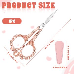 Tijeras Profesionales Mini para Cejas, Tijeras de Acero Inoxidable para Recortar el Vello de la Nariz, Precisión para el Bigote - Product Image 2
