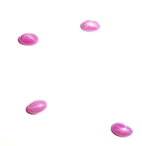 Rubis étoilé ovale 3x5mm 0,5 carat, cabochon poli créé en laboratoire avec effet étoile à 6 branches pour la fabrication de bijoux - Product Image 1